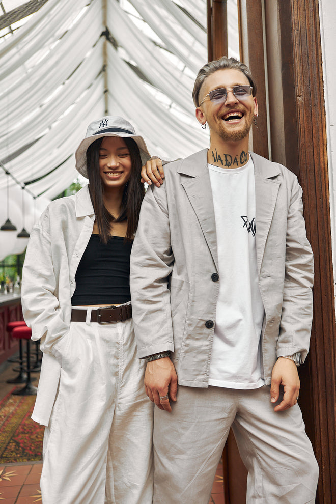Linen blazer Grey