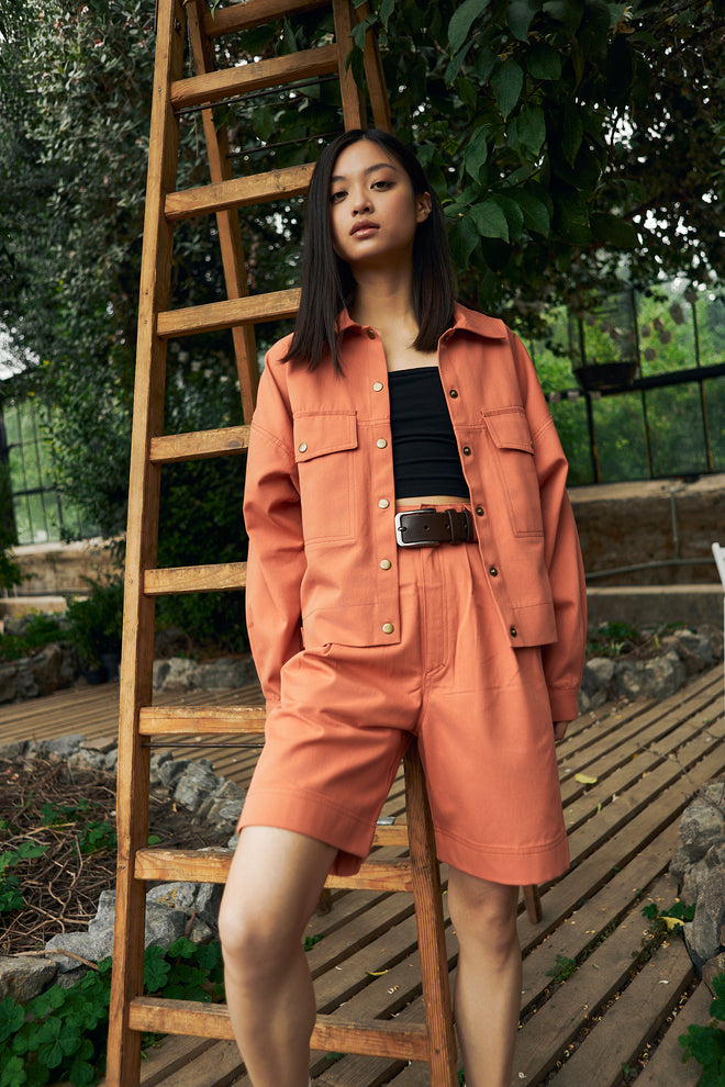 Denim shirt Coral