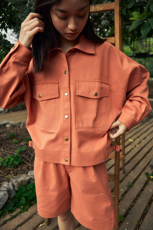 Denim shirt Coral