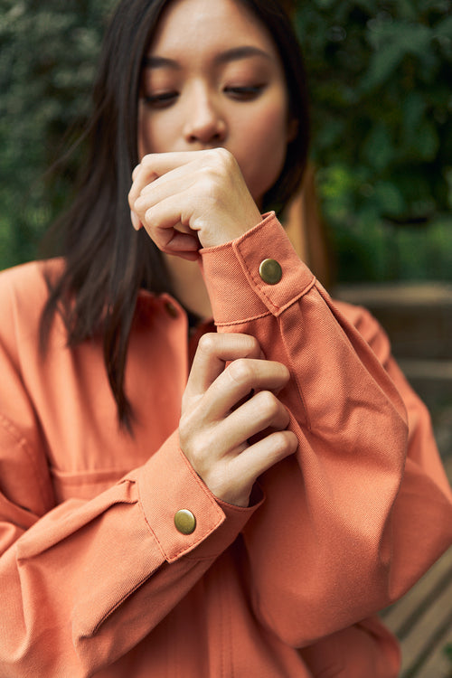 Denim shirt Coral