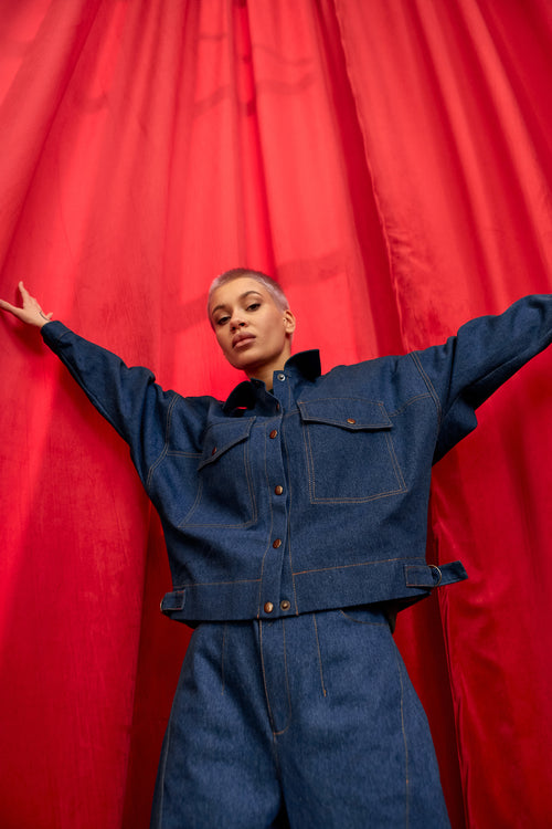 Dark Blue Denim Shirt