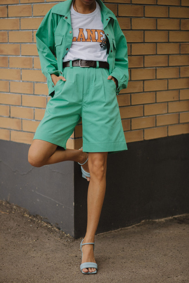 Mint Denim Shorts
