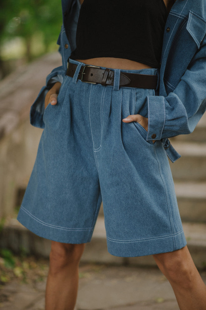 Denim shorts
