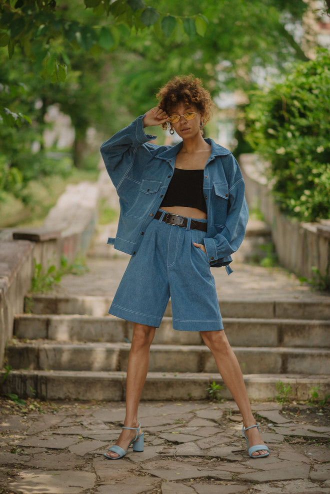 Denim shorts