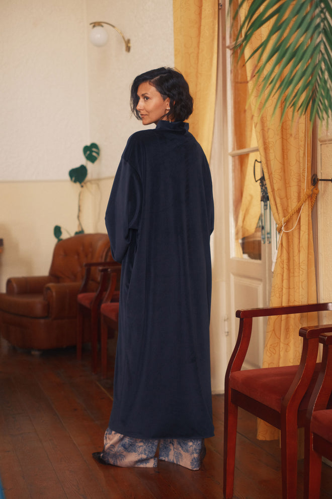 Double-sided velour kimono Pheasant