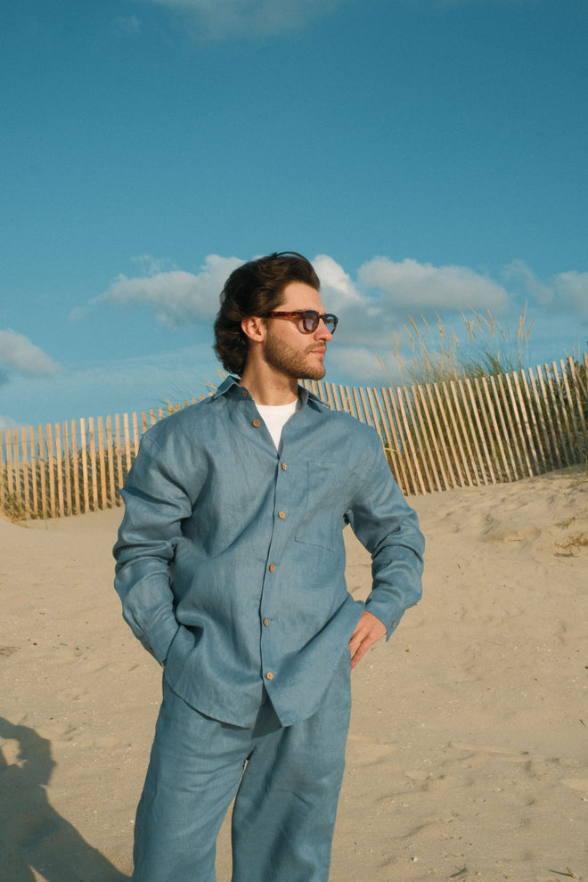 Skywashed linen shirt