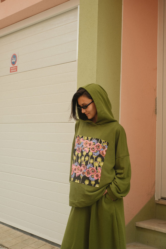 Кофта з капюшоном Poppy Green