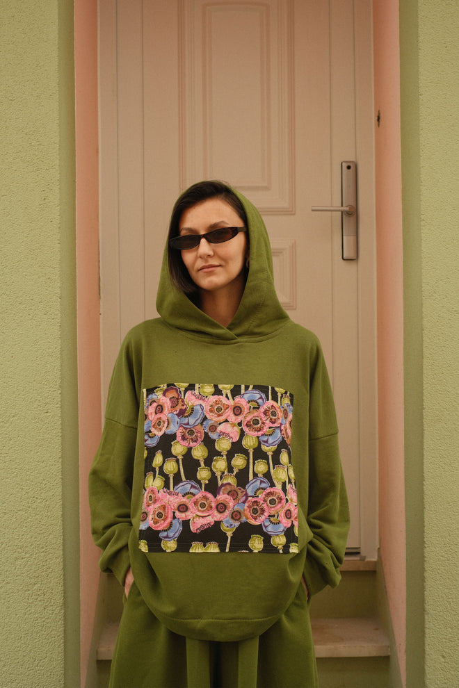 Кофта з капюшоном Poppy Green