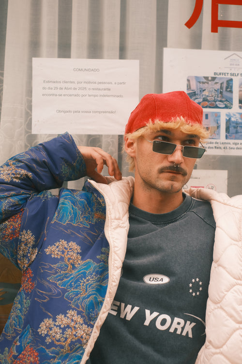 Reversible Blue Pagoda jacket