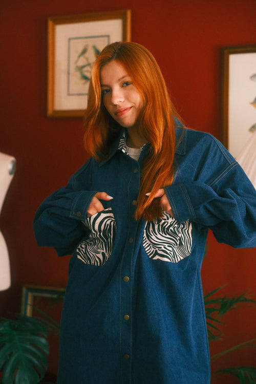 Джинсова сорочка Pattern Darl Blue Zebra