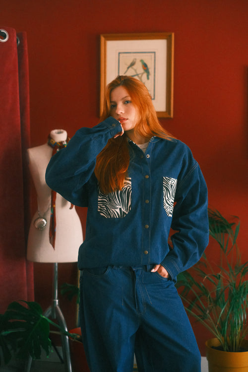 Джинсова сорочка Pattern Darl Blue Zebra