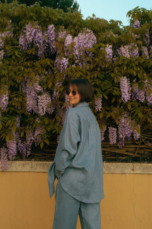 Skywashed linen shirt