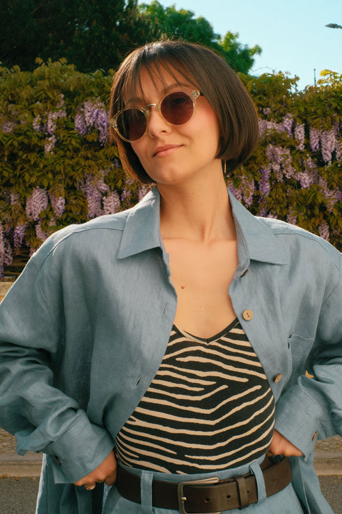 Skywashed linen shirt