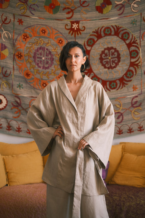 Linen Kimono Quiet Fields