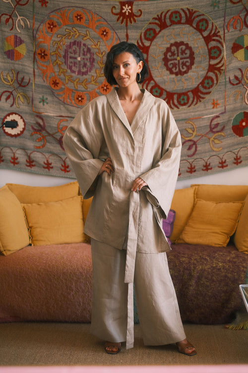 Linen Kimono Quiet Fields
