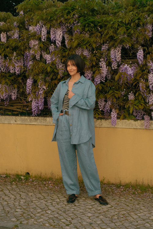 Skywashed linen shirt