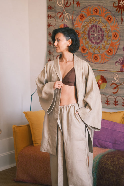 Linen Kimono Quiet Fields