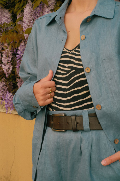 Skywashed linen shirt