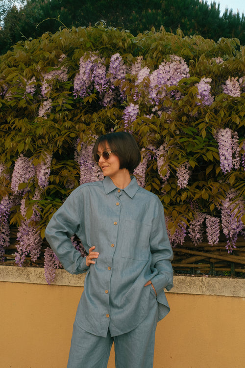 Skywashed linen shirt
