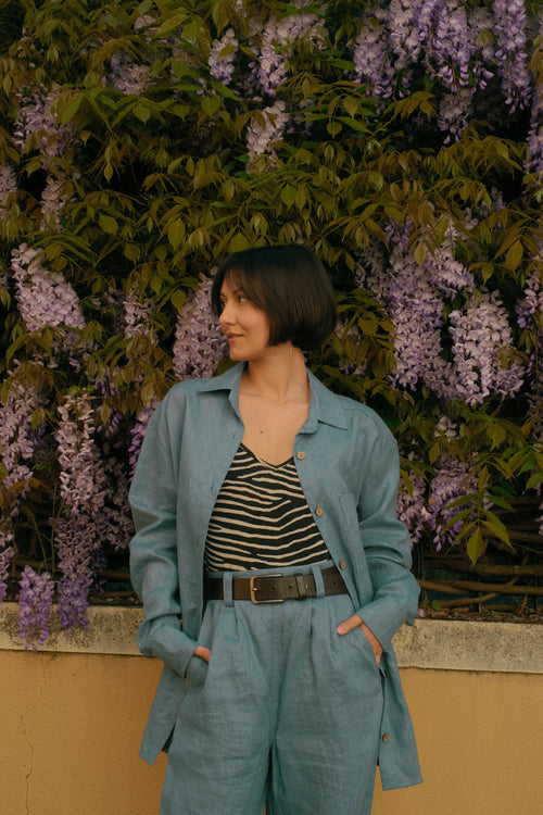 Skywashed linen shirt
