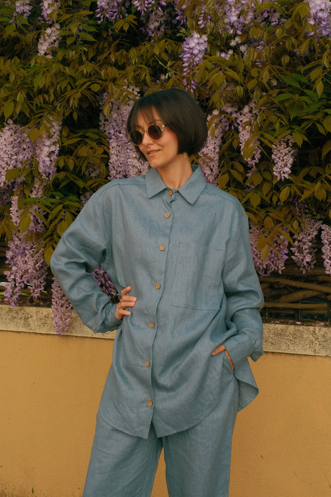 Skywashed linen shirt