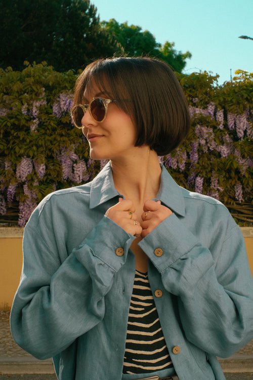 Skywashed linen shirt