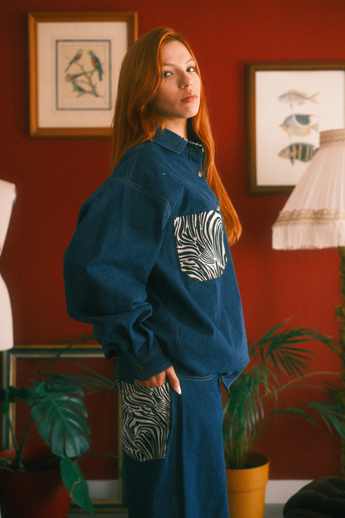 Джинсова сорочка Pattern Darl Blue Zebra