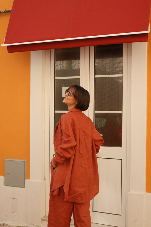 Skywashed linen shirt