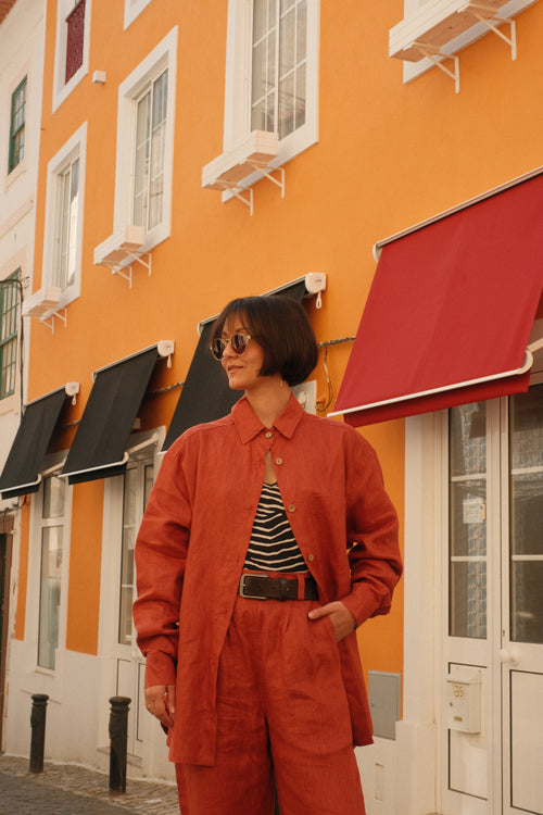 Skywashed linen shirt