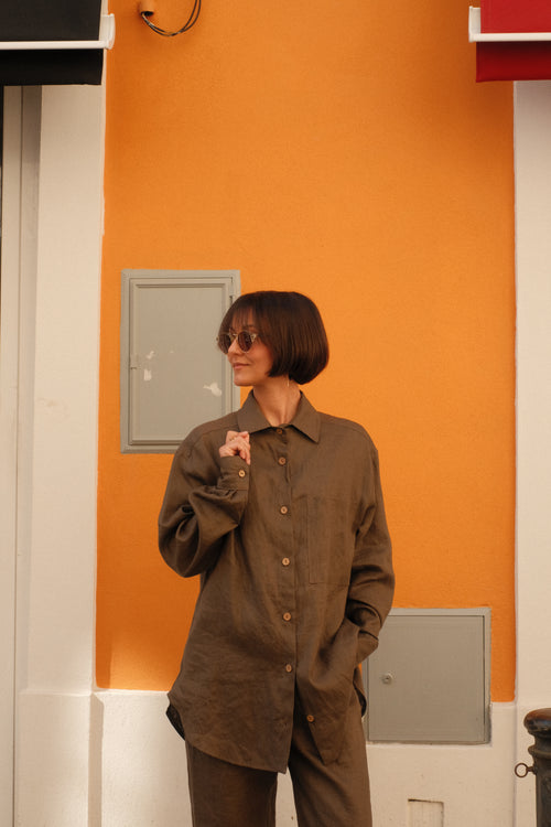Skywashed linen shirt
