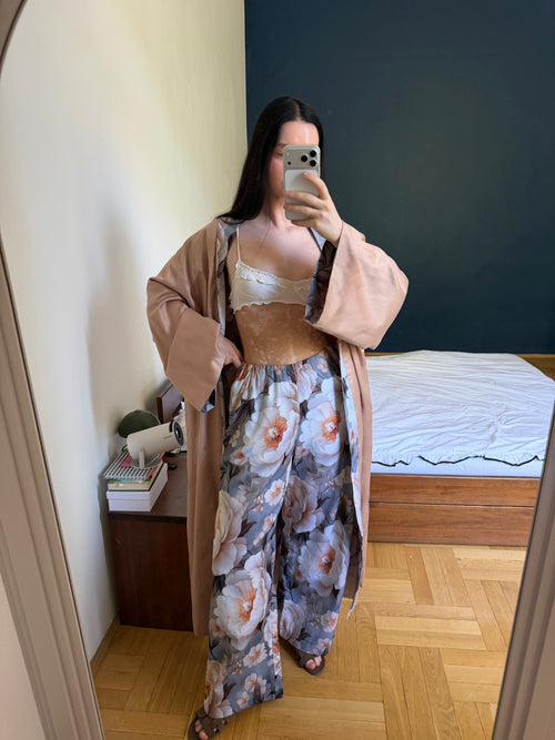 Double-sided velour kimono Pheasant