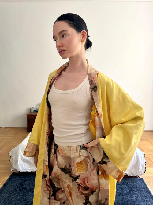 Double-sided velour kimono Pheasant