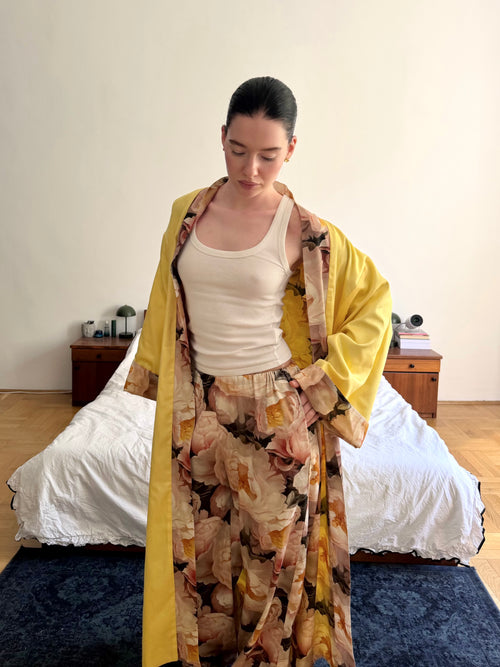 Double-sided velour kimono Pheasant
