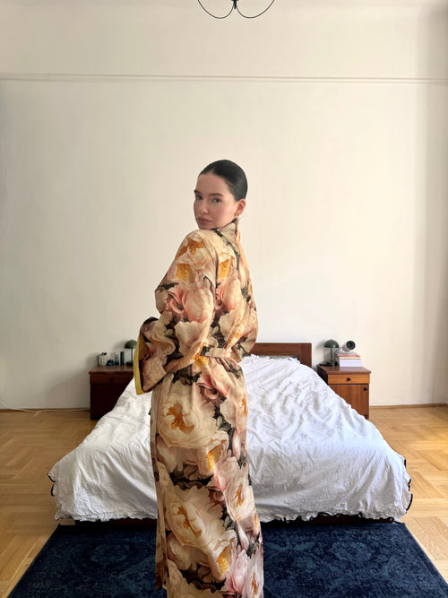 Double-sided velour kimono Pheasant