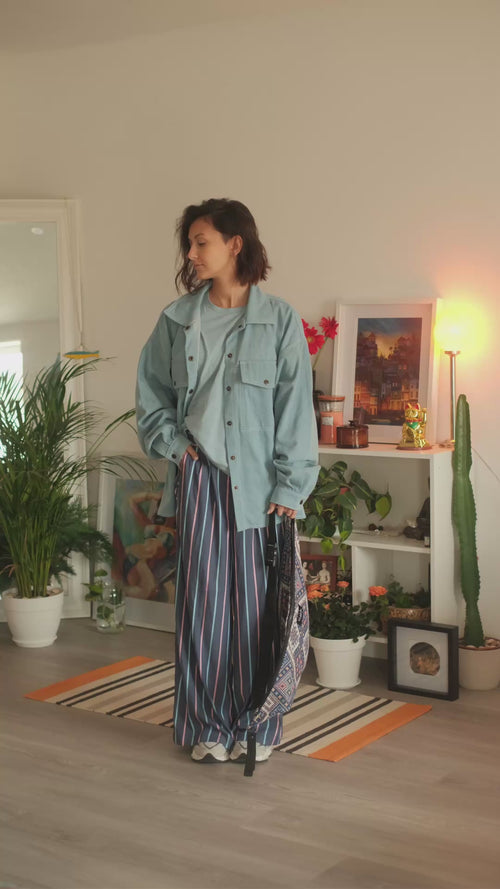 Blue denim shirt