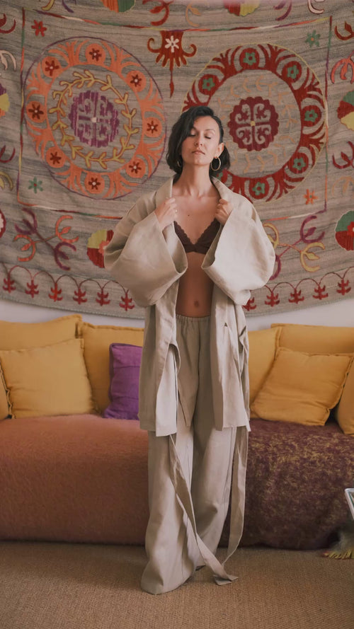 Linen Pants Quiet Fields