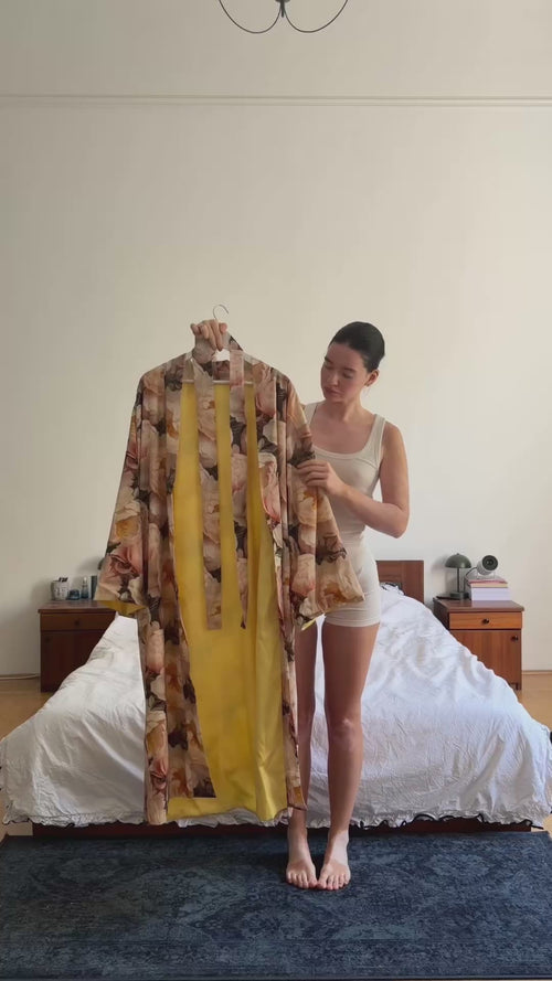 Double-sided velour kimono Pheasant
