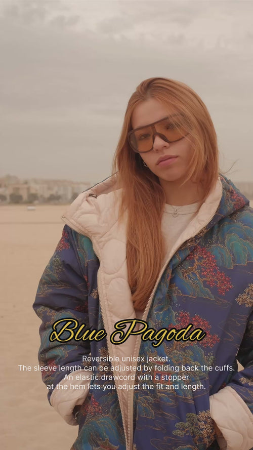 Reversible Blue Pagoda jacket